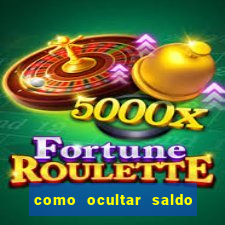 como ocultar saldo na betfair