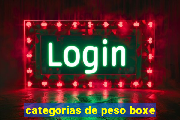 categorias de peso boxe