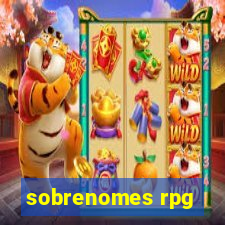 sobrenomes rpg